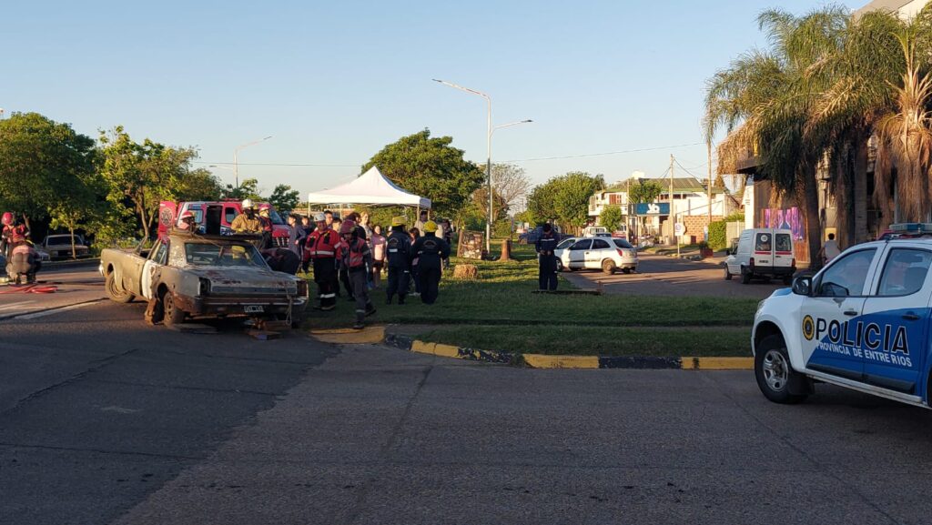 simulacro de accidente