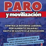 AGMER se suma al Paro Nacional de CTERA