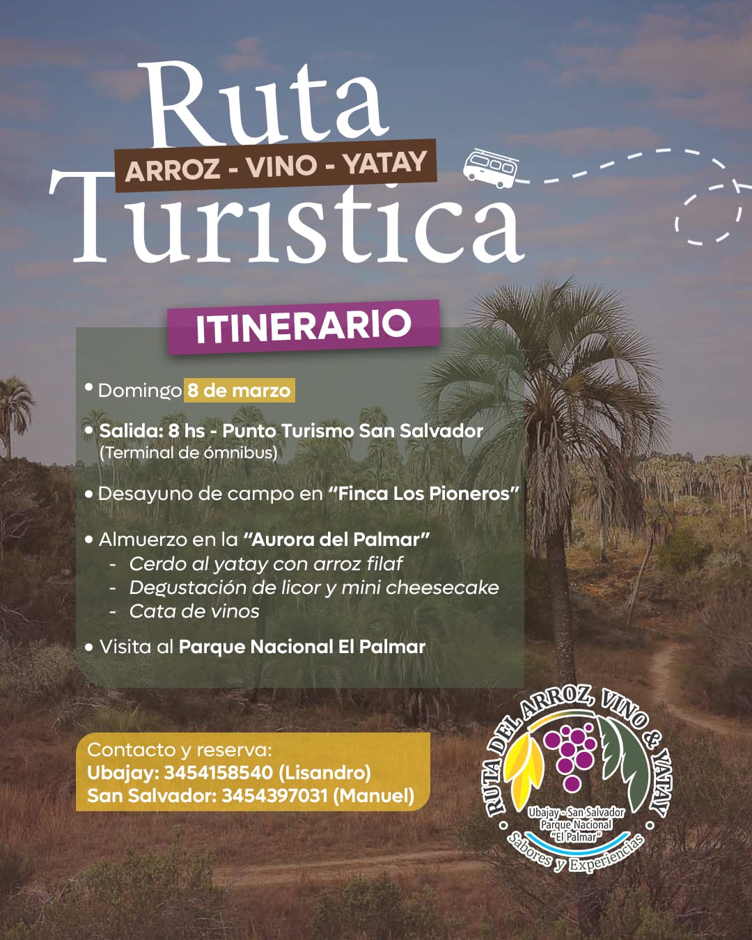Lanzan la ruta turística Arroz, Vino & Yatay: un viaje por la esencia del centro-este entrerriano