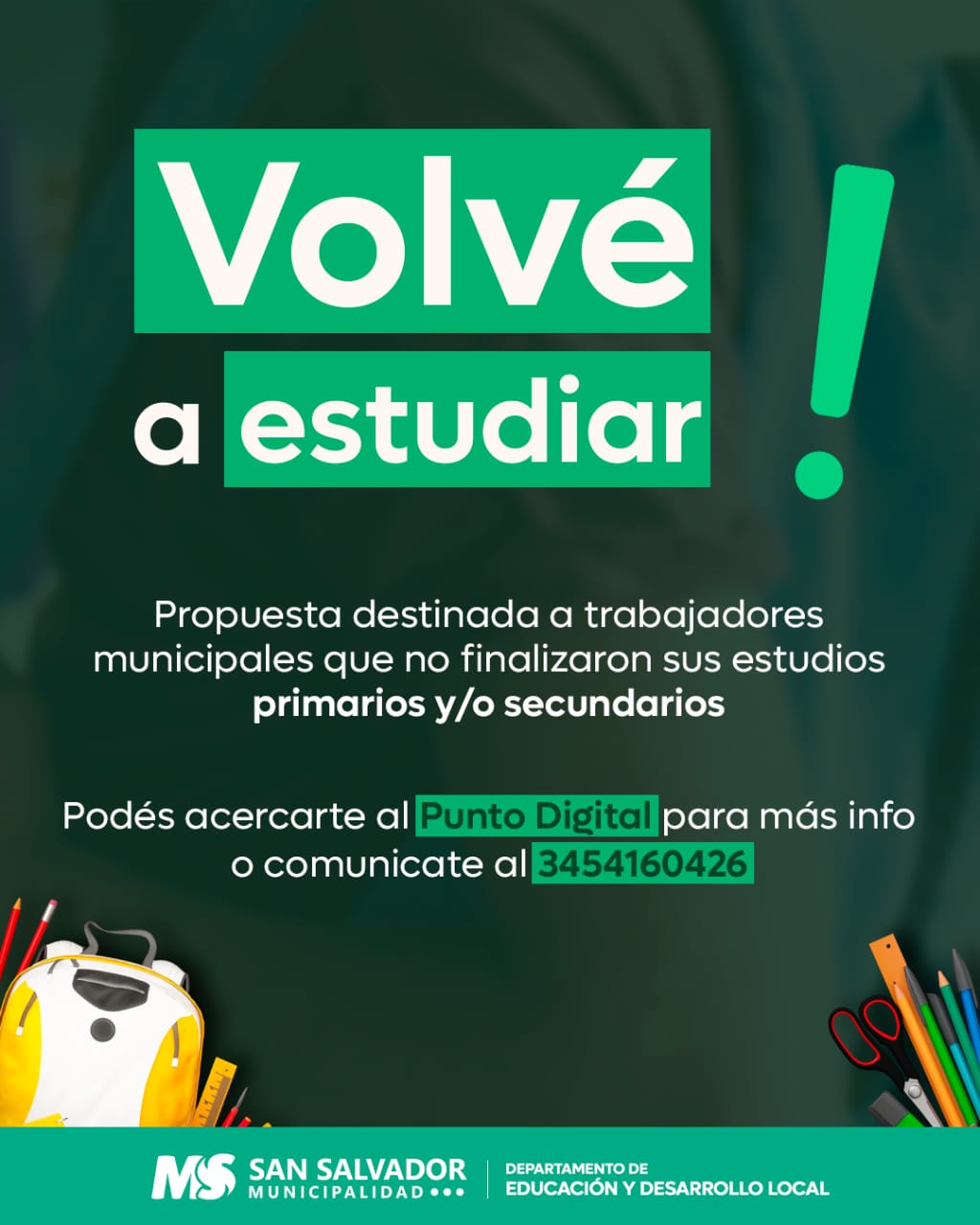 volve a estudiar