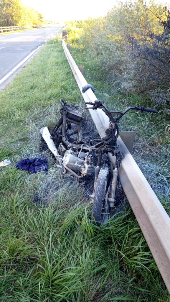 moto incendiada