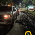 San Salvador: Un ciclista resultó herido tras colisionar con una camioneta
