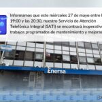 Enersa informa la interrupción programada de su Servicio de Atención Telefónica Integral