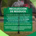 Feriado: informan el cronograma de recolección de residuos