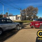 Colisión en calles Santa Teresita y Rocamora: solo se registraron daños materiales