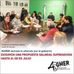 PARITARIA: AGMER rechazó lo ofrecido por el Gobierno y exige una propuesta salarial superadora hasta el 8 de julio