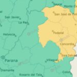 Renuevan alerta amarilla para cinco departamentos entrerrianos