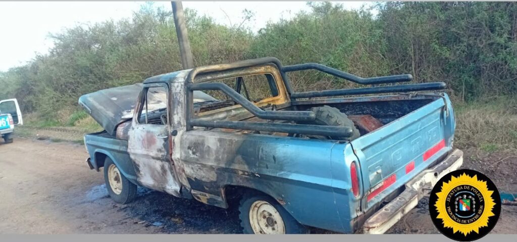 camioneta incendiada