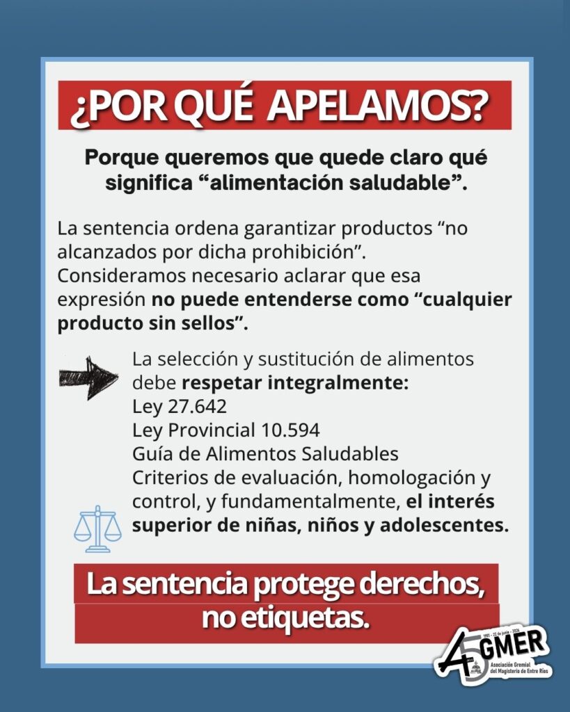 agmer apela el fallo
