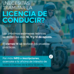 Licencia Nacional de Conducir: abierta la inscripción para los nuevos cursos y exámenes de agosto