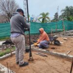 Obras en marcha: avanza la construcción de nuevas oficinas y sanitarios en el Polideportivo Municipal