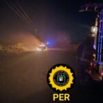 Un auto se incendió en la Ruta 38 y Bomberos contuvieron las llamas