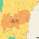 Alerta naranja por tormentas fuertes para gran parte de Entre Ríos