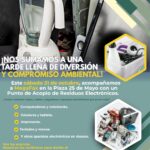 Campaña de reciclaje tecnológico: este sábado recibirán aparatos electrónicos en desuso en la Plaza 25 de Mayo